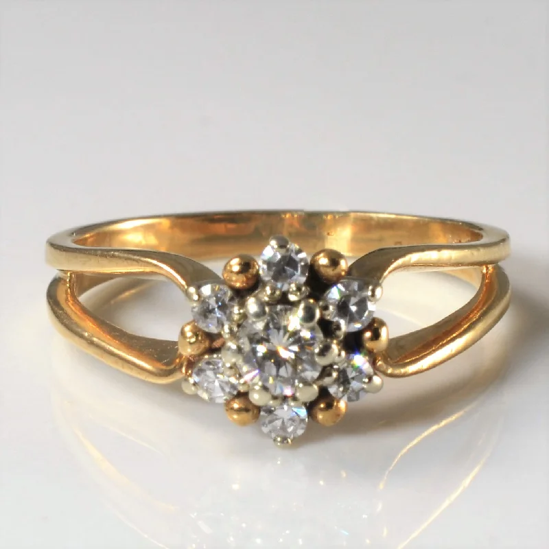 Limited-Time Offer On Elegant Jewelry Pieces Split Shank Floral Diamond Cluster Ring | 0.30ctw | SZ 7.5 | Limited-Time Offer On Elegant Jewelry Pieces Split Shank Floral Diamond Cluster Ring | 0.30ctw | SZ 7.5 |