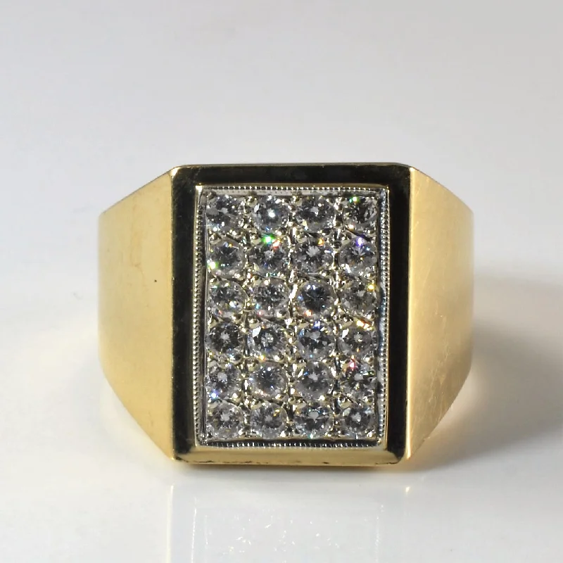The Perfect Jewelry Piece At The Perfect Discount Quad Row Diamond Grid Ring | 1.08ctw | SZ 10.25 | The Perfect Jewelry Piece At The Perfect Discount Quad Row Diamond Grid Ring | 1.08ctw | SZ 10.25 |