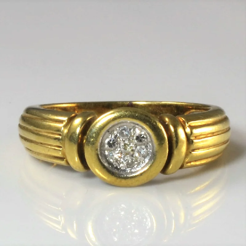 Sparkle On A Budget – Fine Jewelry For Less Inset Diamond Cluster Ring | 0.035ctw | SZ 6.5 |