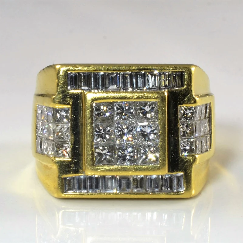 Get The Sparkle You Love At Prices You Adore Princess Grid Cluster Diamond Ring | 4.17ctw | SZ 10.75 |