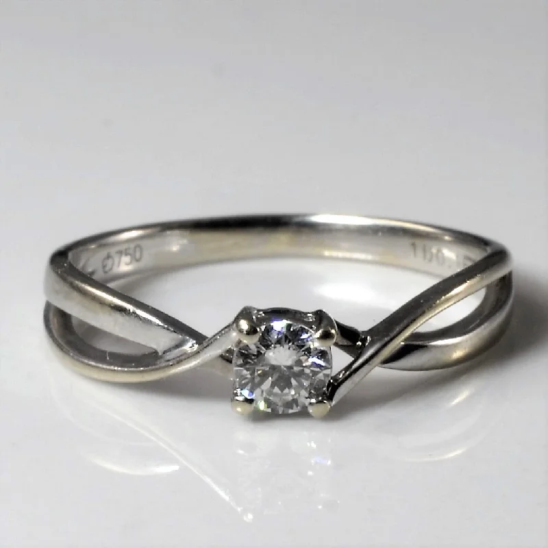 Timeless Jewelry Styles At Wallet-Friendly Prices Solitaire Diamond Twist Ring | 0.16ct | SZ 4.5 |