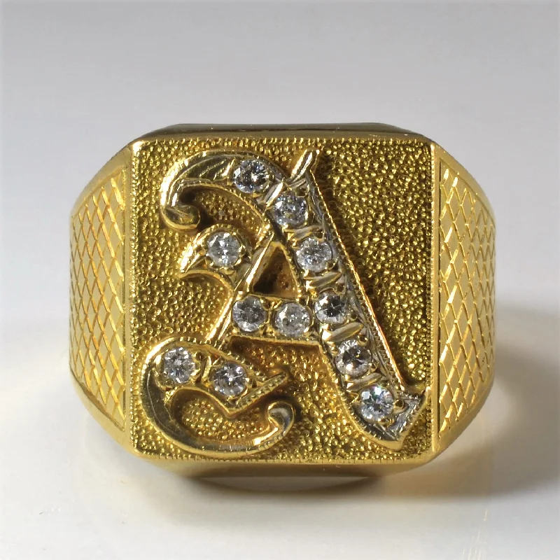 Timeless Jewelry Styles At Wallet-Friendly Prices Diamond Initial 'A' Signet Ring | 0.15ctw | SZ 11.5 | Timeless Jewelry Styles At Wallet-Friendly Prices Diamond Initial 'A' Signet Ring | 0.15ctw | SZ 11.5 |