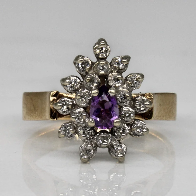 Special Offers On Handcrafted And Designer Jewelry Amethyst & Diamond Cocktail Ring | 0.15ctw, 0.09ct | SZ 5.75 | Special Offers On Handcrafted And Designer Jewelry Amethyst & Diamond Cocktail Ring | 0.15ctw, 0.09ct | SZ 5.75 |