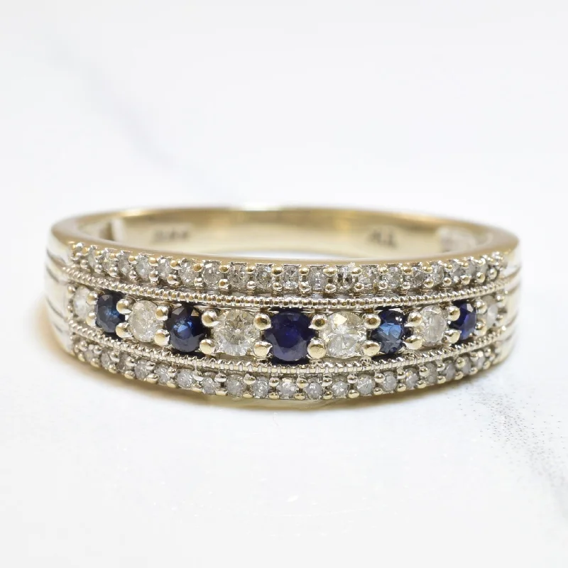 Luxury Meets Affordability – Jewelry Sale Now Live Pave Sapphire & Diamond Band | 0.25ctw, 0.15ctw | SZ 7.5 | Luxury Meets Affordability – Jewelry Sale Now Live Pave Sapphire & Diamond Band | 0.25ctw, 0.15ctw | SZ 7.5 |