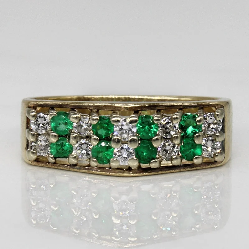 Trending Jewelry Now At Unbeatable Prices Diamond & Emerald Peaked Ring | 0.22ctw, 0.12ctw | SZ 6.75 | Trending Jewelry Now At Unbeatable Prices Diamond & Emerald Peaked Ring | 0.22ctw, 0.12ctw | SZ 6.75 |