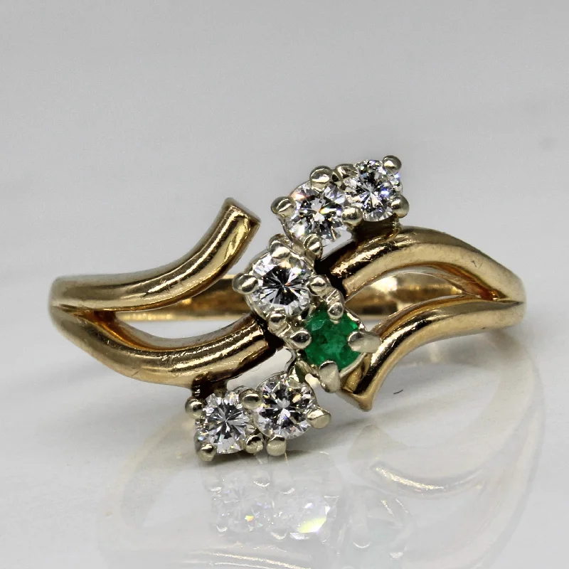 Affordable Luxury Jewelry – Style At A Great Price Diamond & Emerald Bypass Cascade Ring | 0.35ctw, 0.05ct | SZ 9.25 | Affordable Luxury Jewelry – Style At A Great Price Diamond & Emerald Bypass Cascade Ring | 0.35ctw, 0.05ct | SZ 9.25 |