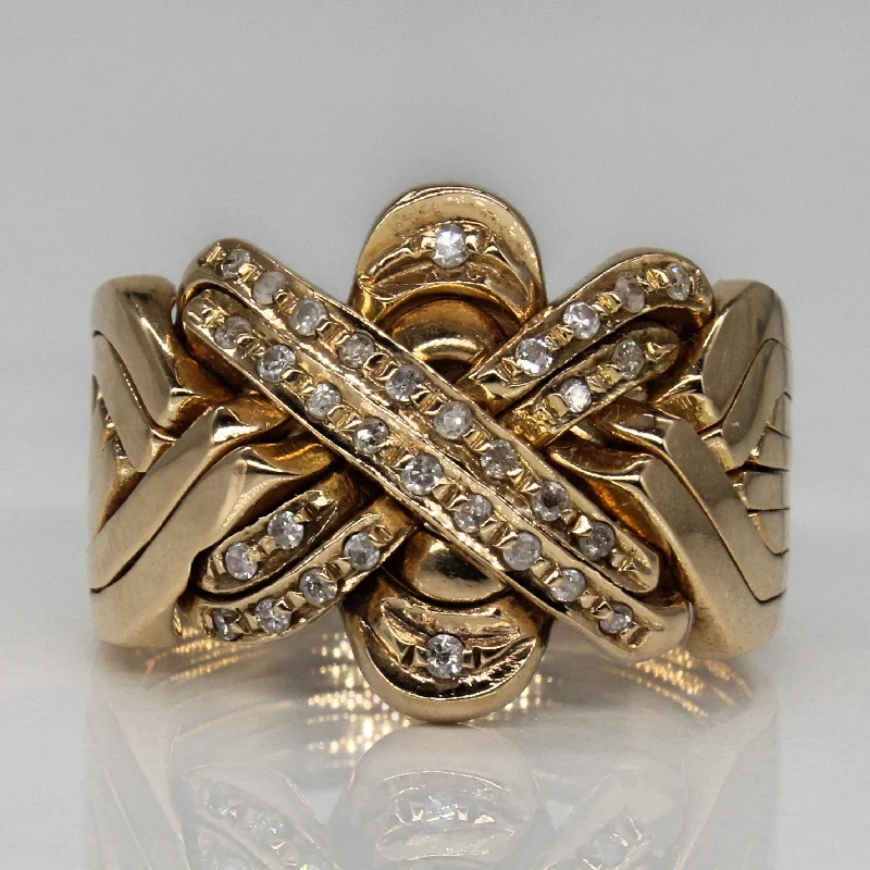 Limited-Time Jewelry Discounts – Shine Without The Splurge Soldered Diamond Puzzle Ring | 0.20ctw | SZ 12 | Limited-Time Jewelry Discounts – Shine Without The Splurge Soldered Diamond Puzzle Ring | 0.20ctw | SZ 12 |