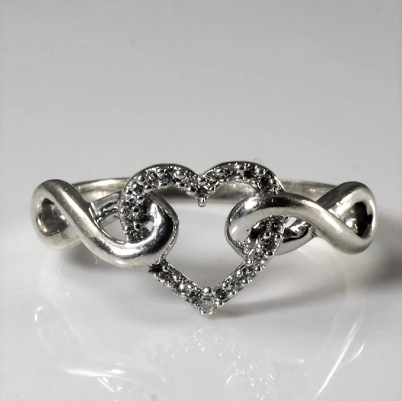 Get The Best Deals On Timeless Jewelry Pieces Diamond Infinity Heart Promise Ring | 0.06ctw | SZ 7.25 |