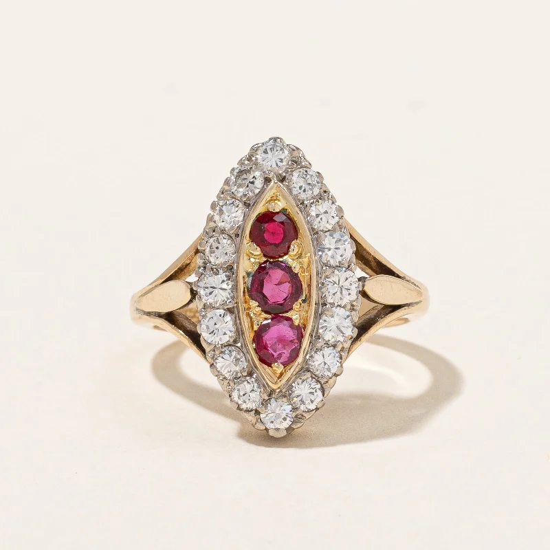 Special Sale On Handcrafted Jewelry – Shop Today Diamond & Ruby Navette Ring | 0.96ctw, 0.33ctw | SZ 5.5 | Special Sale On Handcrafted Jewelry – Shop Today Diamond & Ruby Navette Ring | 0.96ctw, 0.33ctw | SZ 5.5 |