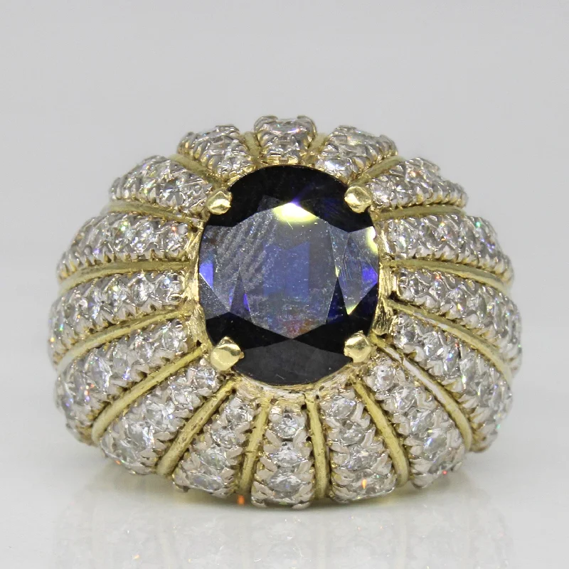 Exclusive Online Jewelry Sale – Don't Wait Diamond & Sapphire Cocktail Ring | 3.20ctw, 2.50ct | SZ 5.75 |