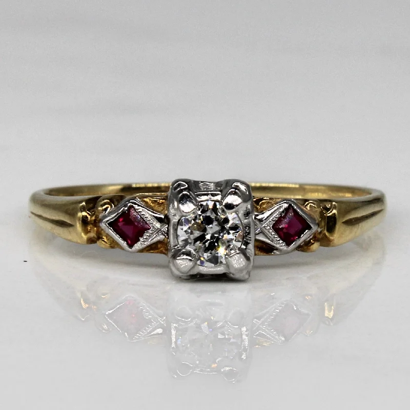 Seasonal Jewelry Sale – Upgrade Your Collection Diamond & Synthetic Ruby Three Stone Ring | 0.15ct, 0.06ctw | SZ 7 | Seasonal Jewelry Sale – Upgrade Your Collection Diamond & Synthetic Ruby Three Stone Ring | 0.15ct, 0.06ctw | SZ 7 |