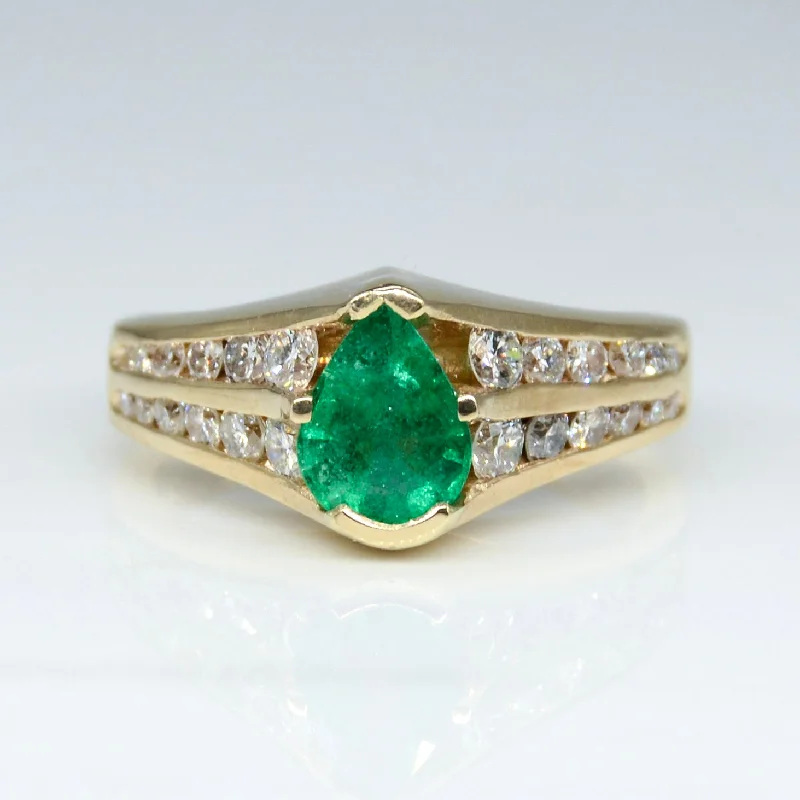 Exclusive Jewelry Offers – Sparkle For Less Pear Cut Emerald & Diamond Ring | SZ 6.25 | Exclusive Jewelry Offers – Sparkle For Less Pear Cut Emerald & Diamond Ring | SZ 6.25 |