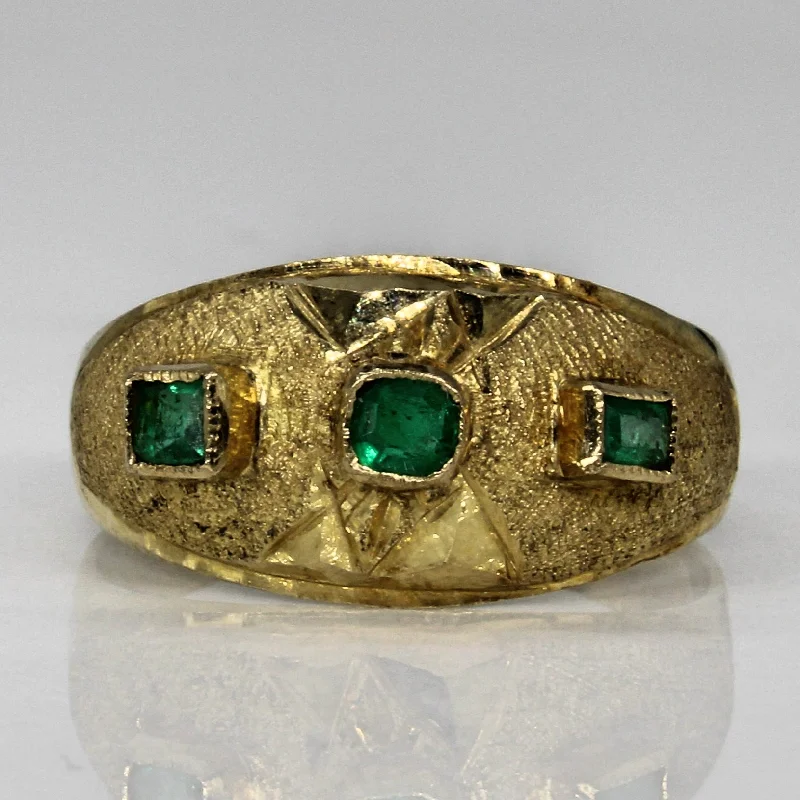 Exclusive Jewelry Offers – Shine For Less Three Stone Emerald Ring | 0.13ctw | SZ 6.75 | Exclusive Jewelry Offers – Shine For Less Three Stone Emerald Ring | 0.13ctw | SZ 6.75 |