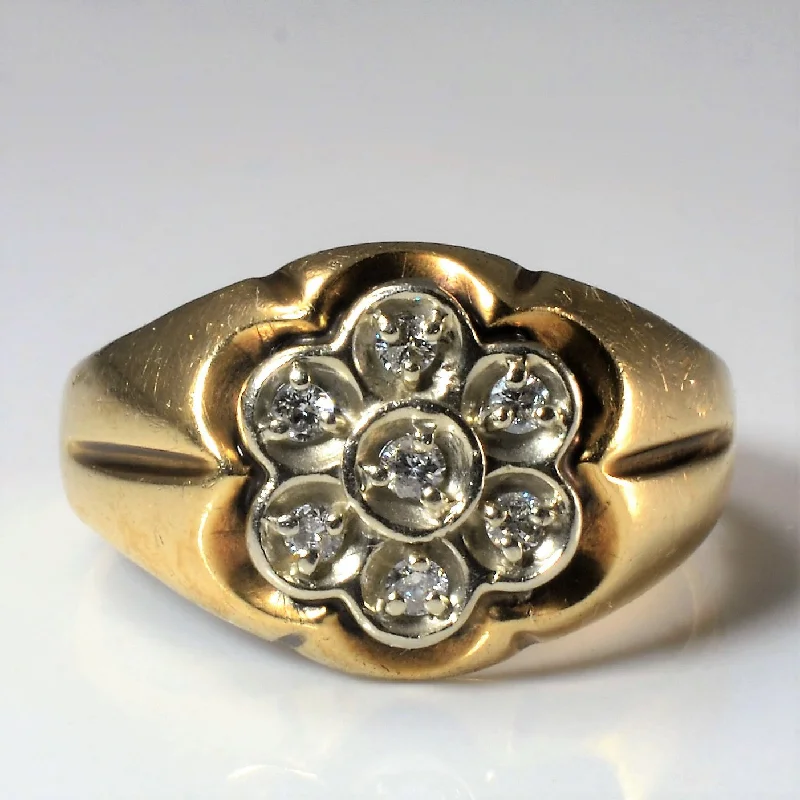 Shop Dazzling Jewelry With Special Promotional Discounts Diamond Inset Flower Ring | 0.09ctw | SZ 8.75 |