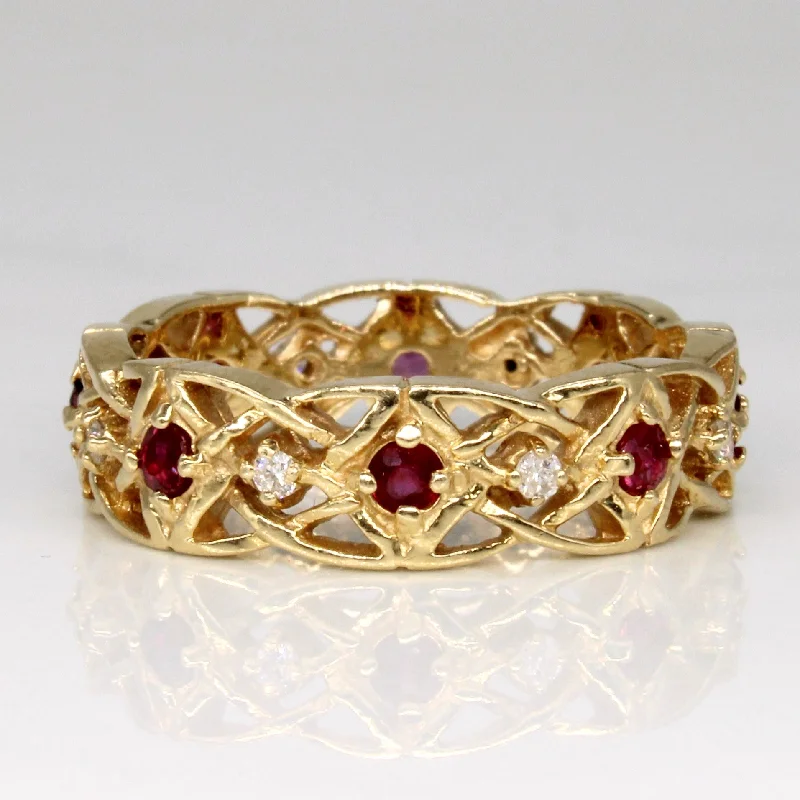 Gorgeous Jewelry, Limited-Time Savings Givenchy' Ruby & Diamond Ring | 0.48ctw, 0.08ctw | SZ 8 |