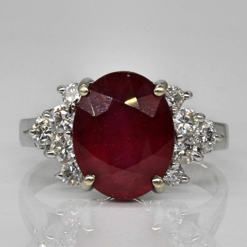 Fashion-Forward Jewelry At Incredible Prices Ruby & Diamond Ring | 5.15ct, 0.60ctw | SZ 8 | Fashion-Forward Jewelry At Incredible Prices Ruby & Diamond Ring | 5.15ct, 0.60ctw | SZ 8 |