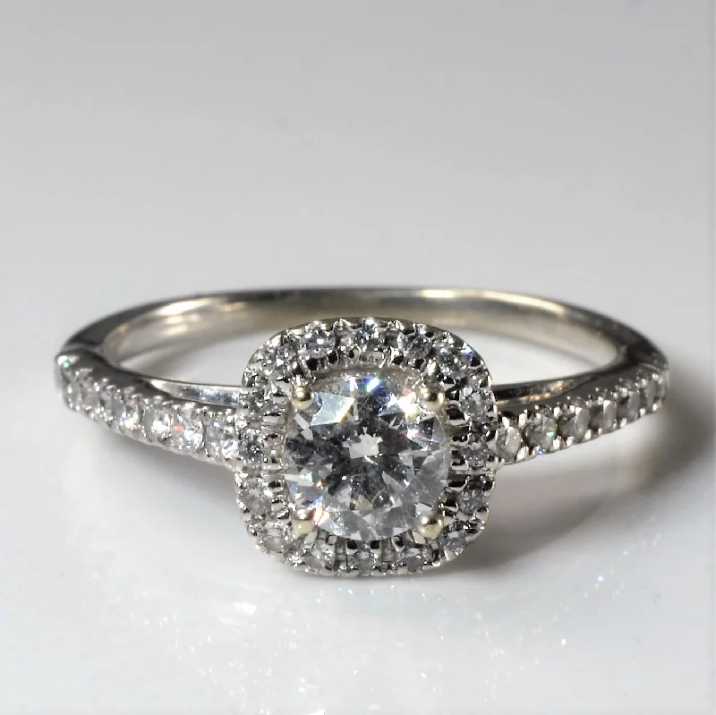 Limited-Time Offer On Elegant Jewelry Pieces Diamond Halo Engagement Ring | 1.00ctw | SZ 6.75 | Limited-Time Offer On Elegant Jewelry Pieces Diamond Halo Engagement Ring | 1.00ctw | SZ 6.75 |