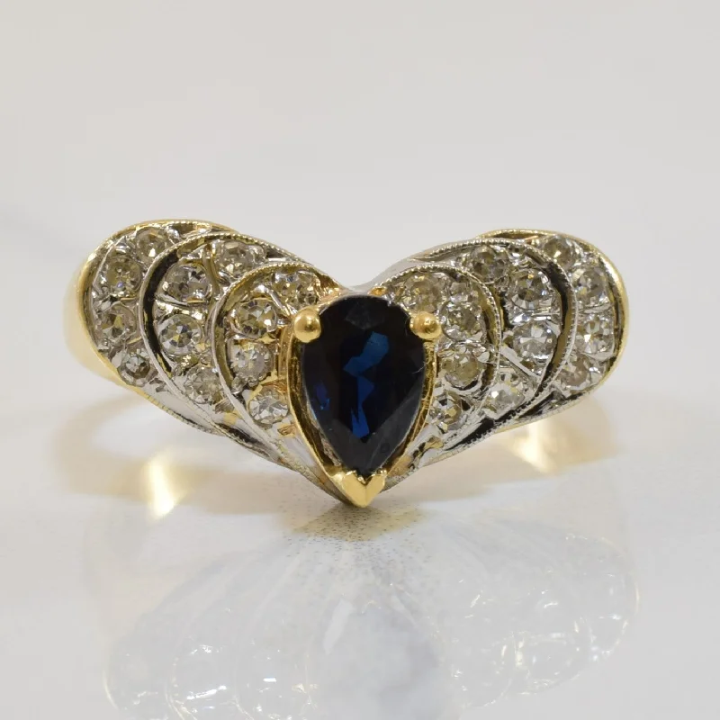 Fashion-Forward Jewelry At Exclusive Discounts Chevron Sapphire & Diamond Step Ring | 0.45ct, 0.24ctw | SZ 5.5 | Fashion-Forward Jewelry At Exclusive Discounts Chevron Sapphire & Diamond Step Ring | 0.45ct, 0.24ctw | SZ 5.5 |