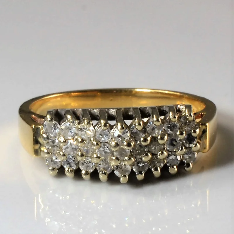Shine Without Limits – Jewelry Sale Happening Now High Set Triple Row Diamond Ring | 0.27ctw | SZ 6.5 |