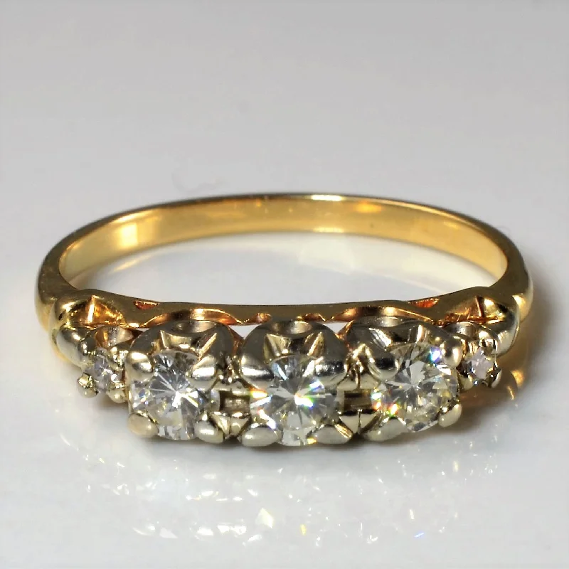 Seasonal Jewelry Deals – Elevate Your Style 1960s Five Stone Diamond Ring | 0.49ctw | SZ 8 | Seasonal Jewelry Deals – Elevate Your Style 1960s Five Stone Diamond Ring | 0.49ctw | SZ 8 |