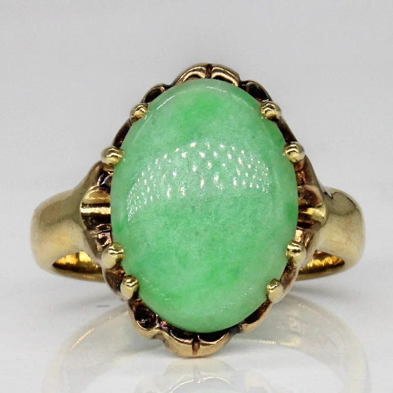 Limited Stock On Premium Jewelry At Low Prices Italian Jadeite Cocktail Ring | 6.50ct | SZ 10.5 |
