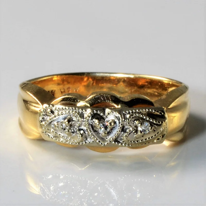 Stunning Jewelry At A Fraction Of The Price Milgrain Detailed Heart Ring | 0.025ctw | SZ 7.25 |