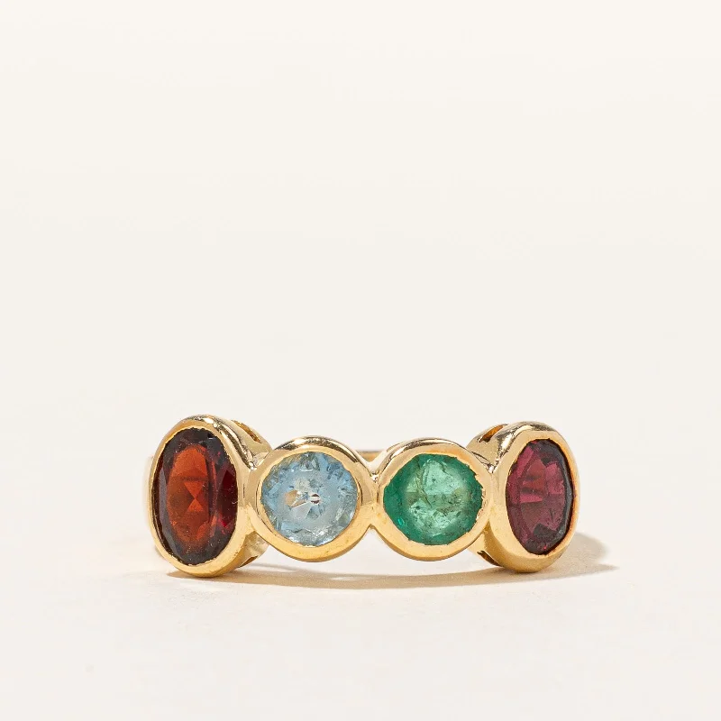 Must-Have Jewelry Pieces At Reduced Prices Bezel Set Mixed Gem Ring | 2.25ctw | SZ 6.25 | Must-Have Jewelry Pieces At Reduced Prices Bezel Set Mixed Gem Ring | 2.25ctw | SZ 6.25 |