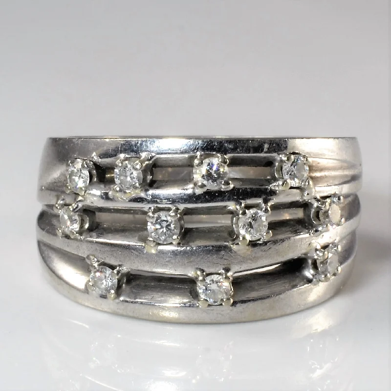 High-Quality Gemstone Jewelry For Special Occasions Scattered Diamond Ring | 0.44ctw | SZ 8.5 |