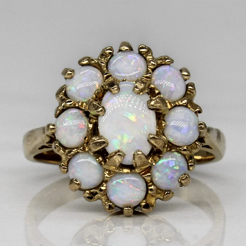 Sparkle For Less – Shop Our Limited-Time Jewelry Deals Opal Cluster Ring | 1.35ctw | SZ 6.25 | Sparkle For Less – Shop Our Limited-Time Jewelry Deals Opal Cluster Ring | 1.35ctw | SZ 6.25 |