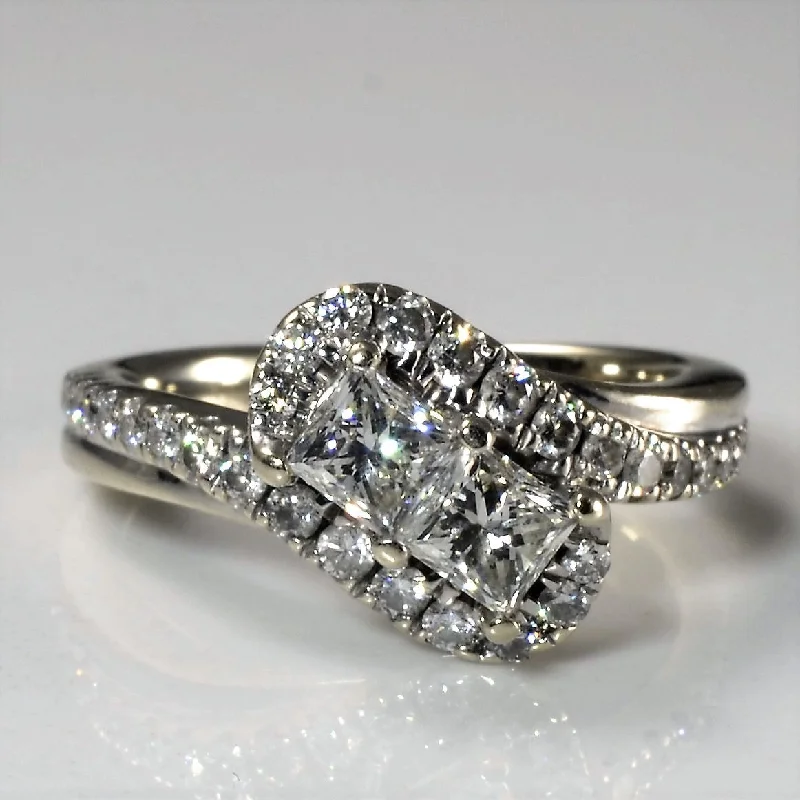 Exclusive Jewelry Markdowns – Limited-Time Offer Pave Princess Diamond Bypass Ring | 0.92ctw | SZ 5.25 | Exclusive Jewelry Markdowns – Limited-Time Offer Pave Princess Diamond Bypass Ring | 0.92ctw | SZ 5.25 |