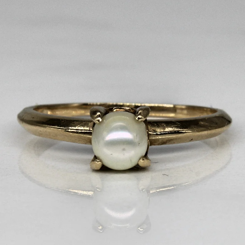 Unique Jewelry Designs Now At Discounted Rates High Set Pearl Ring | SZ 7.75 |