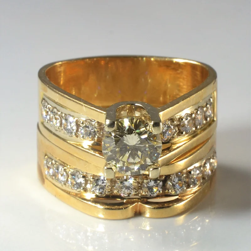 Flash Sale On Exquisite Jewelry – Don't Miss Out Wide Band Diamond Wedding Set | 2.04ctw | SZ 8 | Flash Sale On Exquisite Jewelry – Don't Miss Out Wide Band Diamond Wedding Set | 2.04ctw | SZ 8 |