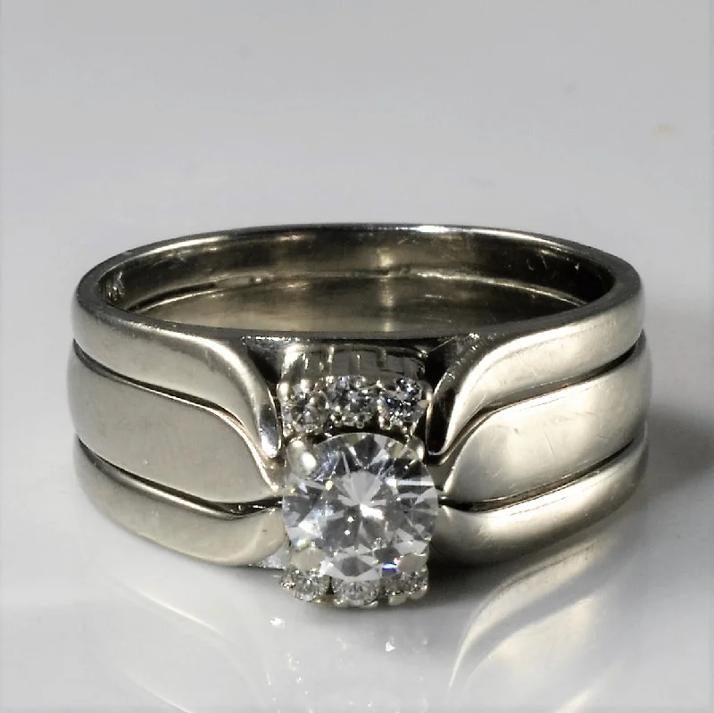 Shop Signature Jewelry Styles At Exclusive Prices Soldered Diamond Wedding Set | 0.38ctw | SZ 6 | Shop Signature Jewelry Styles At Exclusive Prices Soldered Diamond Wedding Set | 0.38ctw | SZ 6 |