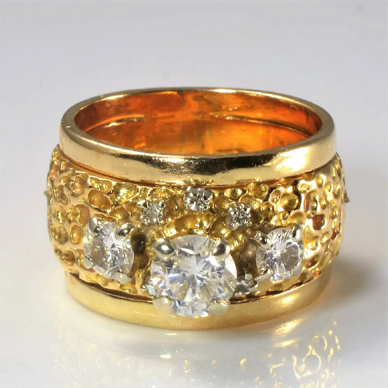 Bestselling Jewelry At Special Promotional Rates Nugget Textured Diamond Ring | 1.10ctw | SZ 6.25 | Bestselling Jewelry At Special Promotional Rates Nugget Textured Diamond Ring | 1.10ctw | SZ 6.25 |