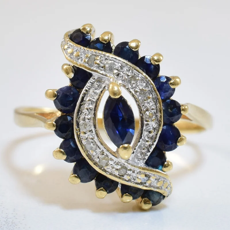 Sparkle More For Less – Jewelry Sale Happening Now Sapphire & Diamond Bypass Ring | 0.65ctw, 0.04ctw | SZ 7.5 | Sparkle More For Less – Jewelry Sale Happening Now Sapphire & Diamond Bypass Ring | 0.65ctw, 0.04ctw | SZ 7.5 |