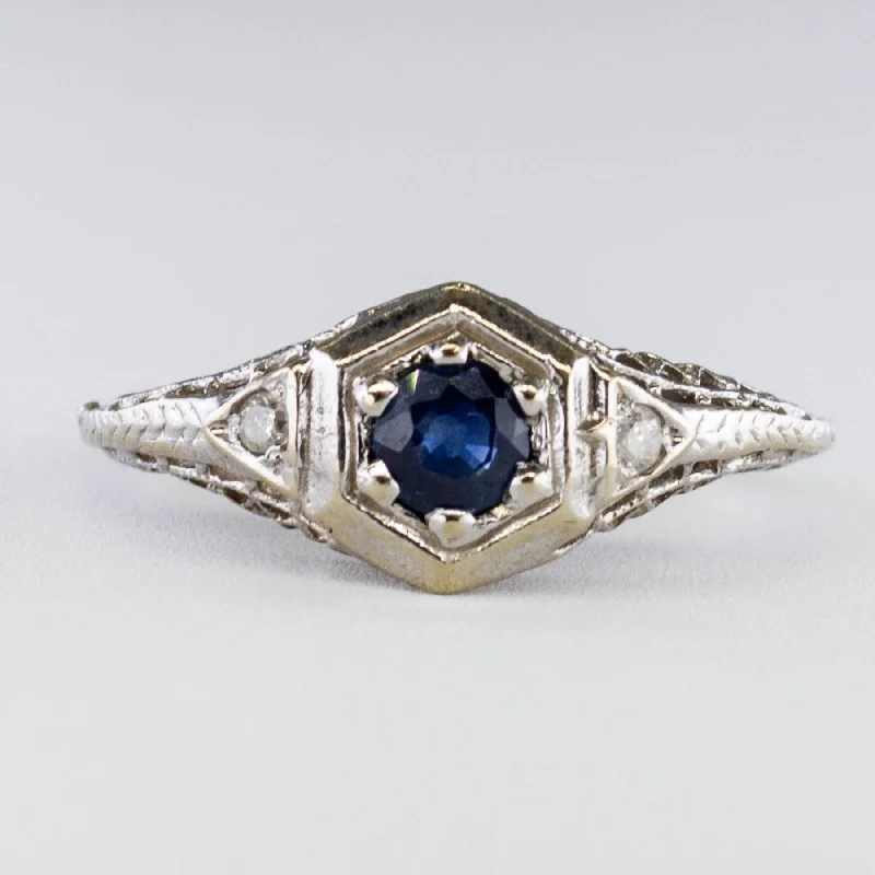 Jewelry Sale Alert – Shop Timeless Elegance Today Art Deco Era Sapphire & Diamond Ring | 0.28ct, 0.04ctw | SZ 6 | Jewelry Sale Alert – Shop Timeless Elegance Today Art Deco Era Sapphire & Diamond Ring | 0.28ct, 0.04ctw | SZ 6 |