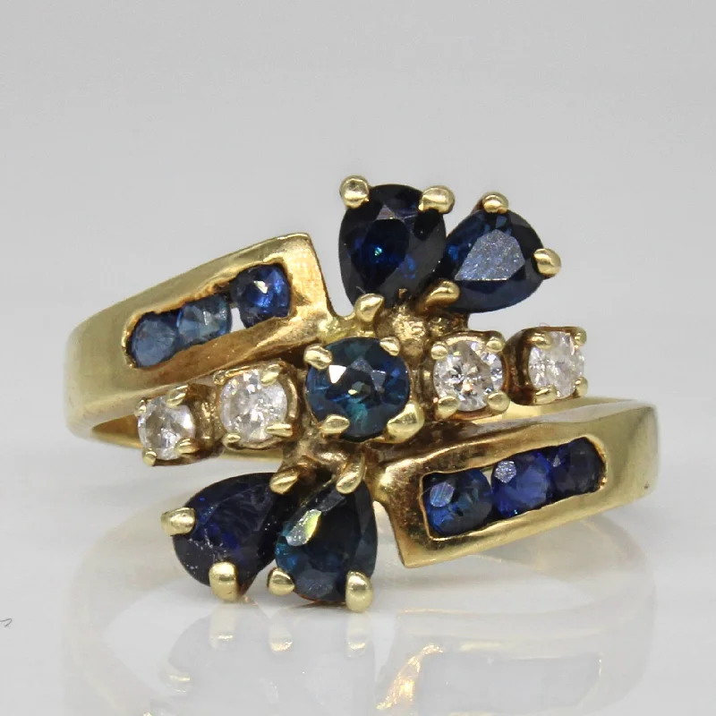 Grab Your Favorite Jewelry At The Lowest Prices Unique Sapphire & Diamond Bypass Ring | 0.72ctw, 0.12ctw | SZ 8 | Grab Your Favorite Jewelry At The Lowest Prices Unique Sapphire & Diamond Bypass Ring | 0.72ctw, 0.12ctw | SZ 8 |