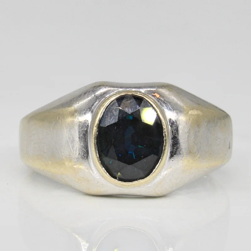 Romantic Heart-Shaped Jewelry For Special Gifts Tapered Flat Edge Sapphire Ring | 2.38ct | SZ 10.25 | Romantic Heart-Shaped Jewelry For Special Gifts Tapered Flat Edge Sapphire Ring | 2.38ct | SZ 10.25 |