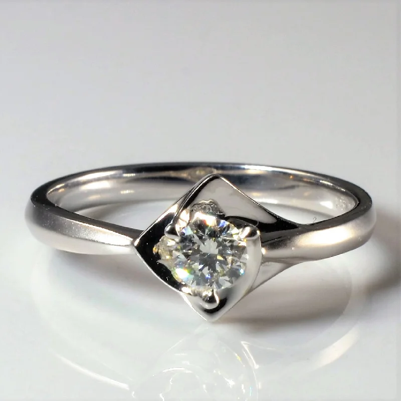 Get Ready To Sparkle – Special Jewelry Discounts Twisted Solitaire Diamond Engagement Ring | 0.19ct | SZ 5.25 | Get Ready To Sparkle – Special Jewelry Discounts Twisted Solitaire Diamond Engagement Ring | 0.19ct | SZ 5.25 |