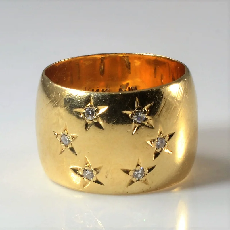 Buy More, Save More On Stunning Jewelry Pieces Star Set Diamond Cigar Band | 0.09ctw | SZ 6.75 |