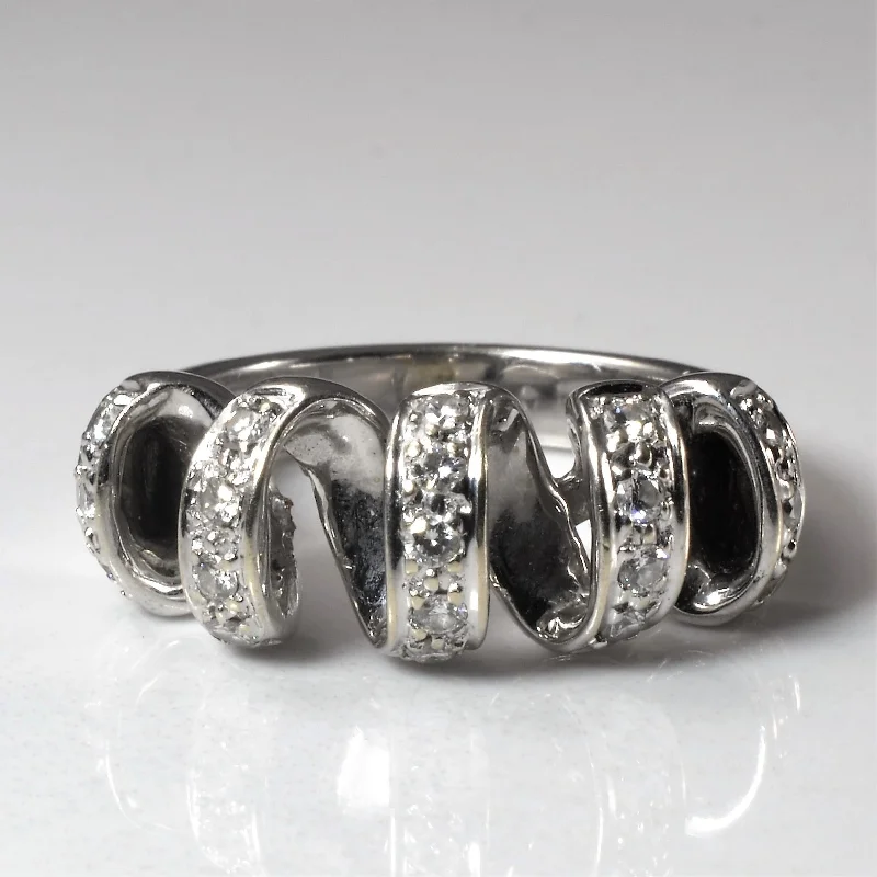 Timeless Elegance, Temporary Discounts – Act Fast Diamond Spiral Ring | 0.29ctw | SZ 6.75 |