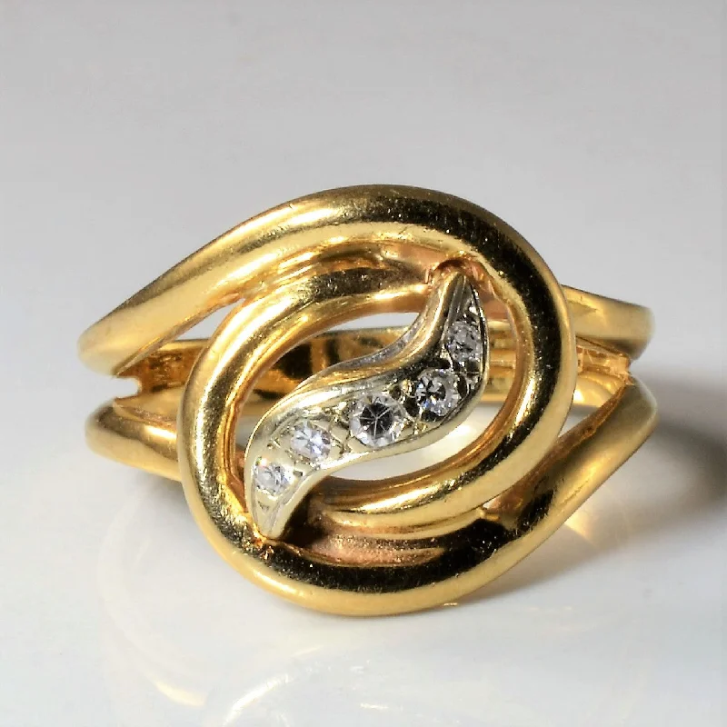 Limited-Stock Jewelry Sale – Once It's Gone, It's Gone Swirling Diamond Cocktail Ring | 0.06ctw | SZ 6.75 |