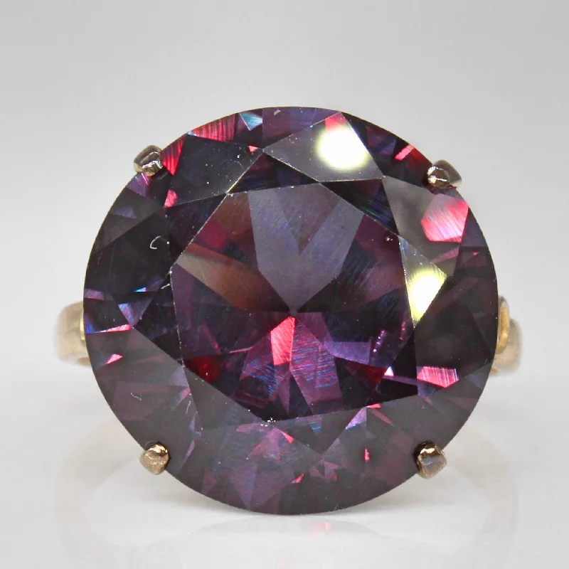 Your Perfect Accessory Now At The Best Price Synthetic Colour Change Sapphire Cocktail Ring | 13.15ct | SZ 6.25 |