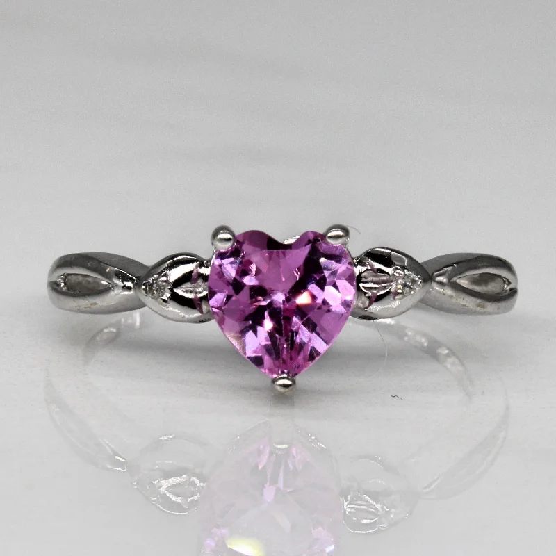 Get The Best Deals On Timeless Jewelry Pieces Synthetic Pink Sapphire Heart Ring | 0.90ct, 0.01ctw | SZ 7 | Get The Best Deals On Timeless Jewelry Pieces Synthetic Pink Sapphire Heart Ring | 0.90ct, 0.01ctw | SZ 7 |