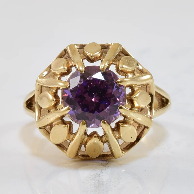 Bold And Beautiful Jewelry Now At Irresistible Prices Synthetic Purple Sapphire Cocktail Ring | 2.15ct | SZ 6.25 |