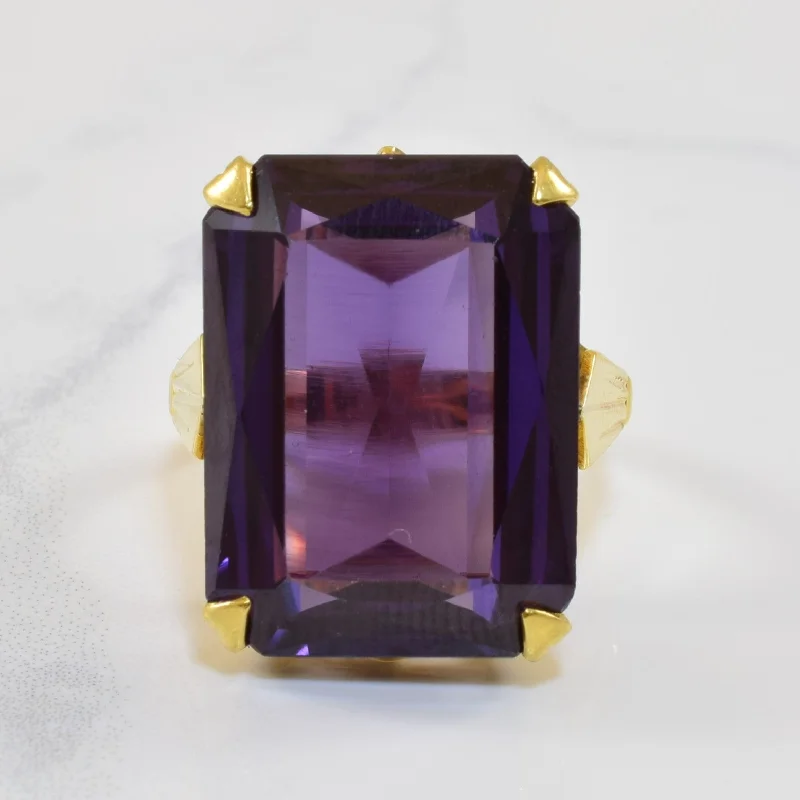 Exclusive Jewelry Markdowns – Limited-Time Offer Synthetic Purple Sapphire Cocktail Ring | 26.00ctw | SZ 7.25 |