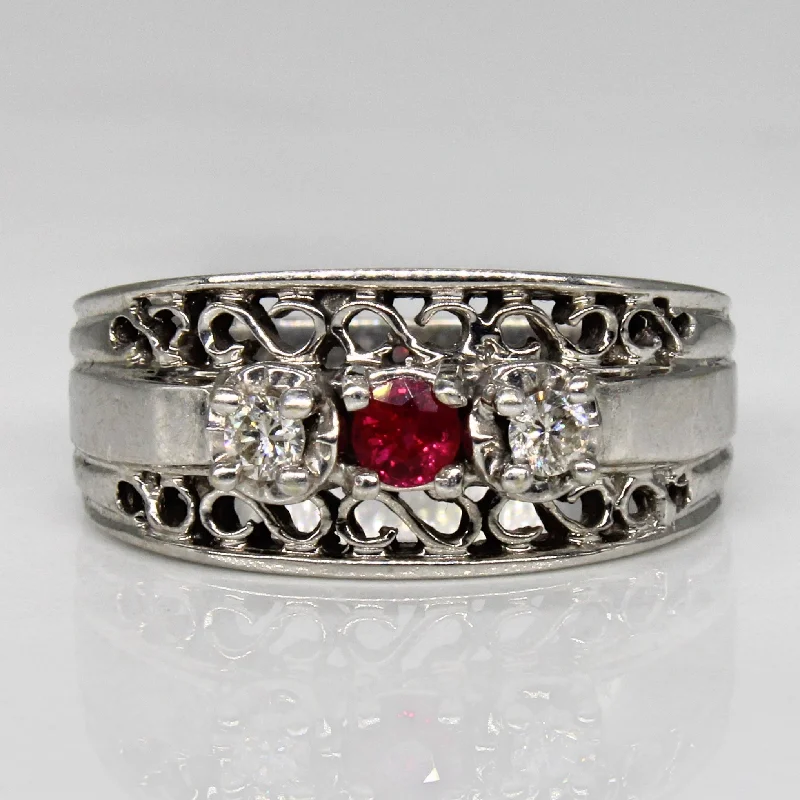 Grab Your Dream Jewelry At The Lowest Prices Synthetic Ruby & Diamond Lattice Ring | 0.10ct, 0.08ctw | SZ 6.5 | Grab Your Dream Jewelry At The Lowest Prices Synthetic Ruby & Diamond Lattice Ring | 0.10ct, 0.08ctw | SZ 6.5 |
