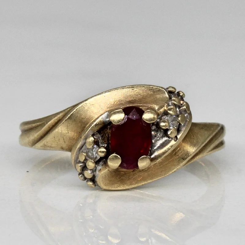 Personalized Jewelry At Special Discount Rates Synthetic Ruby & Diamond Waterfall Ring | 0.25ct, 0.04ctw | SZ 4 | Personalized Jewelry At Special Discount Rates Synthetic Ruby & Diamond Waterfall Ring | 0.25ct, 0.04ctw | SZ 4 |