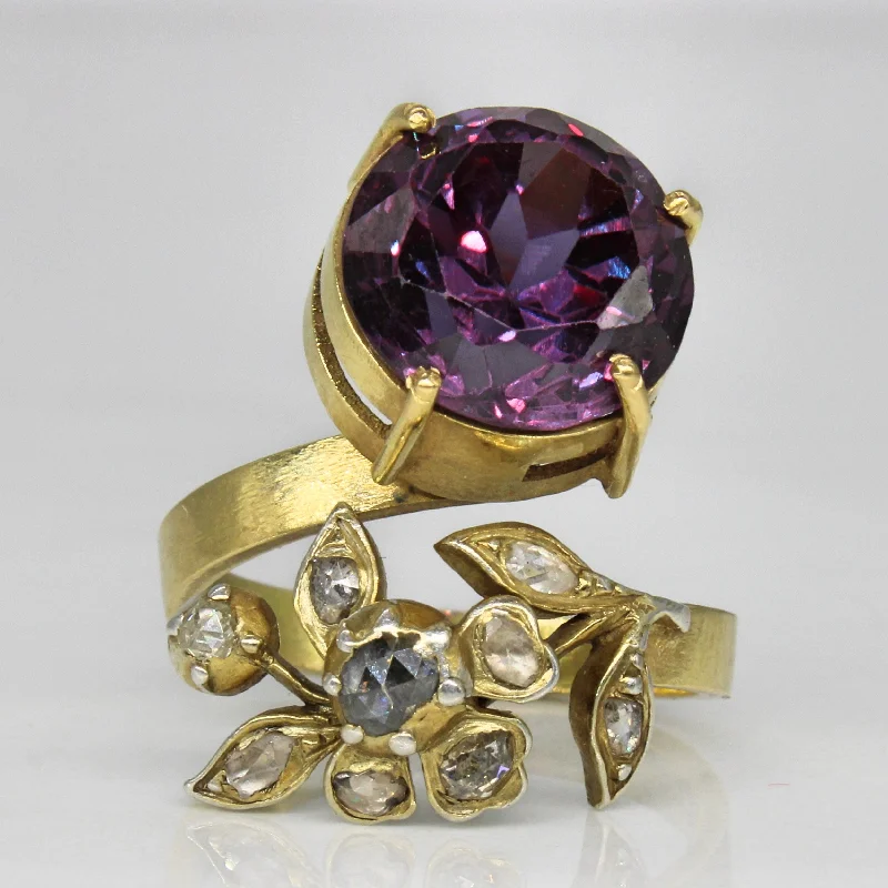 Affordable Elegance – Special Jewelry Sale Now Live Rose Cut Diamond & Synthetic Sapphire Ring | 7.50ct, 0.22ctw | SZ 7 | Affordable Elegance – Special Jewelry Sale Now Live Rose Cut Diamond & Synthetic Sapphire Ring | 7.50ct, 0.22ctw | SZ 7 |
