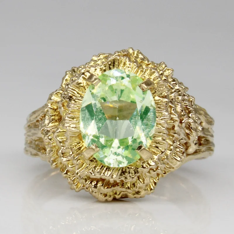 Sparkle On A Budget – Fine Jewelry For Less Synthetic Spinel High Set Cocktail Ring | 1.78ct | SZ 6 |